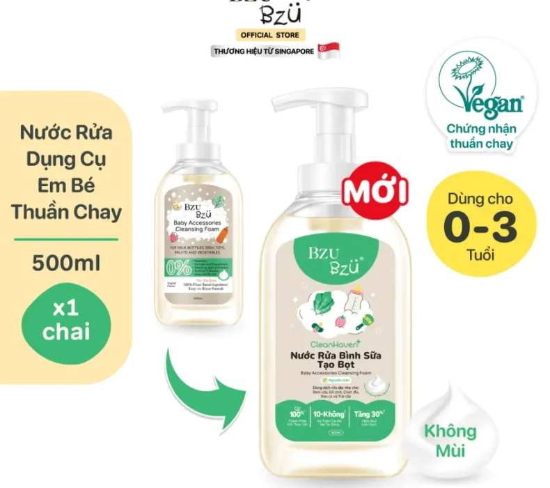 Đánh Giá Thật Từ Mẹ Đã Mua Nước Rửa Bình Sữa Thuần Chay Bzu Bzu