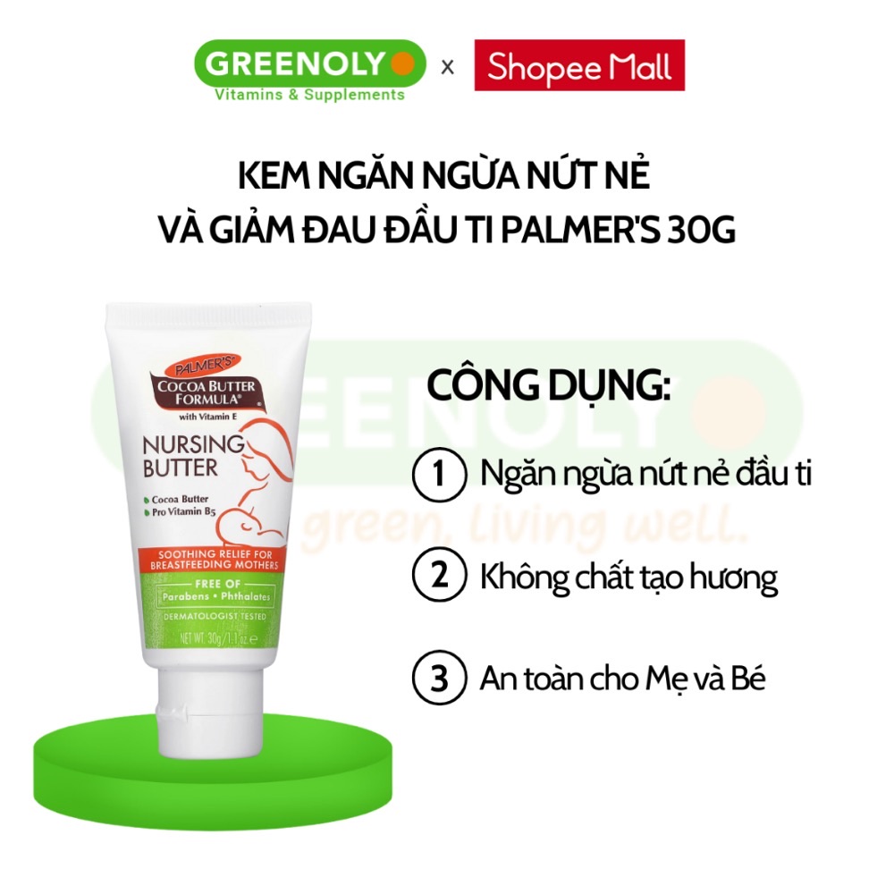 Công dụng kem ngăn ngừa nứt nẻ đầu ti Palmer's