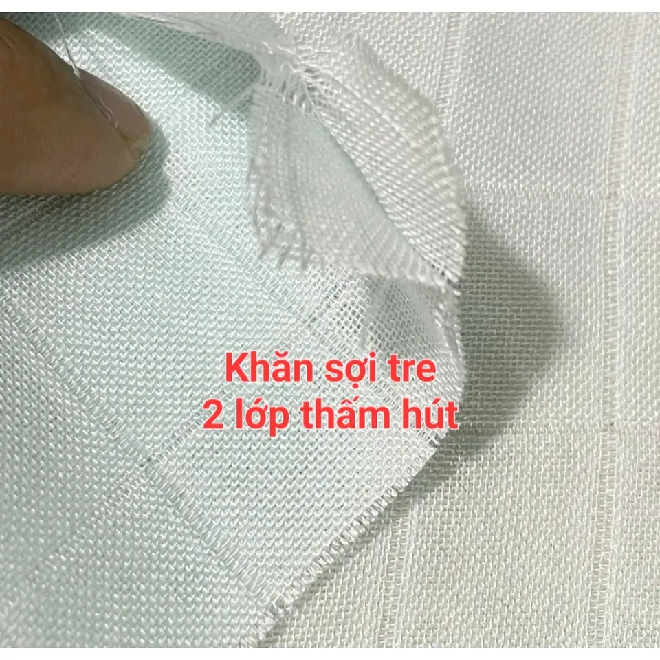 Cận cảnh vải khăn sữa sợi tre 2 lớp thấm hút của Gee
