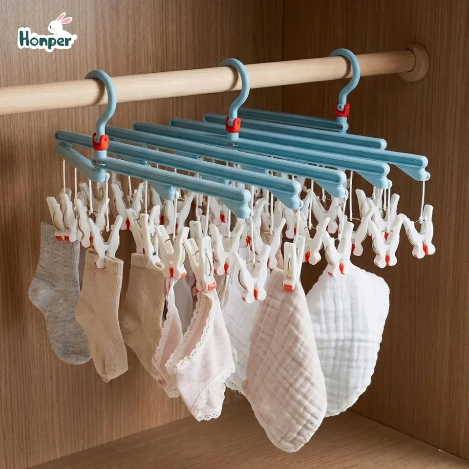 Móc chùm phơi đồ Sanshop treo tất, đồ lót, khăn sữa trong tủ